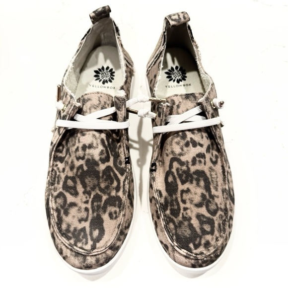 Yellow Box Women’s Odana Brown Leopard Print Slip On Sneakers Shoes Size 9 NWOT - Picture 3 of 9